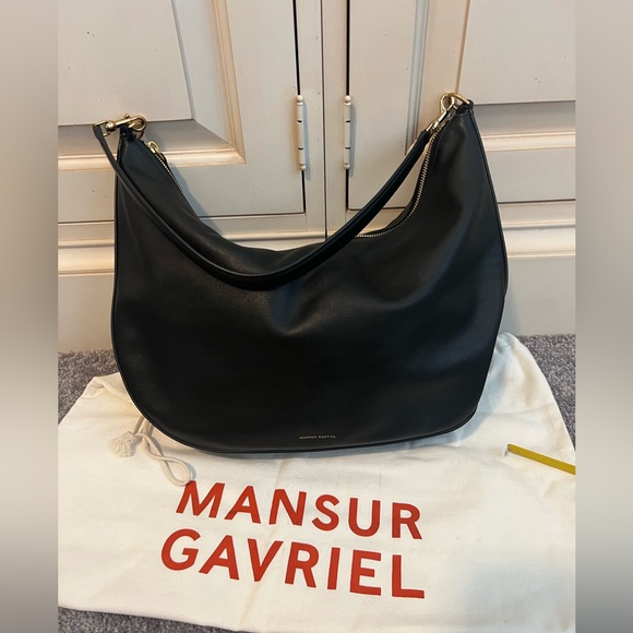 Mansur Gavriel Swing Leather Hobo Bag (Black) NWT - Picture 12 of 13